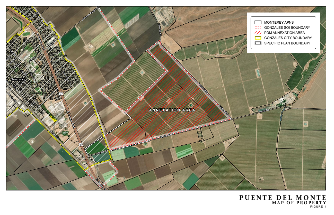 A map of the Puente del Monte project location.